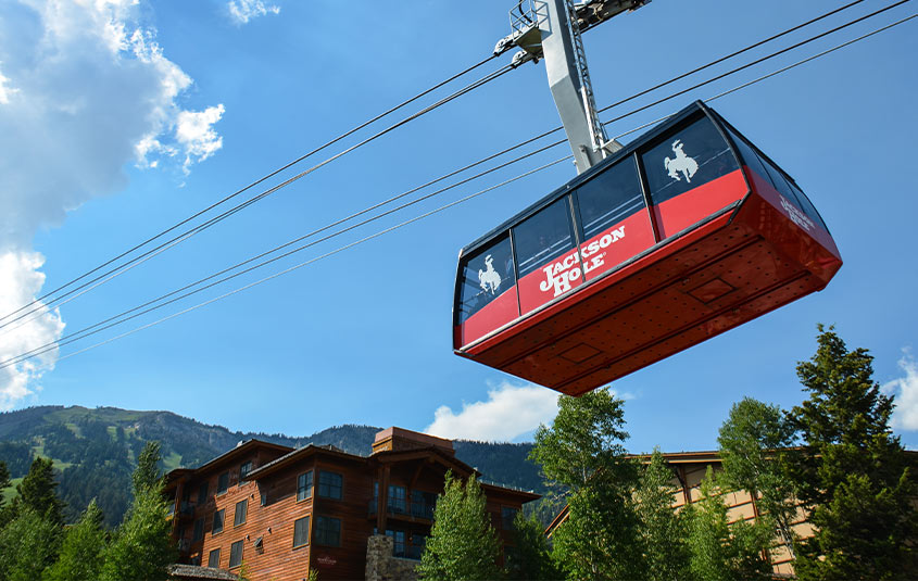 A majestic trio: Jackson Hole Mountain Resort, Jackson, and Grand Teton ...