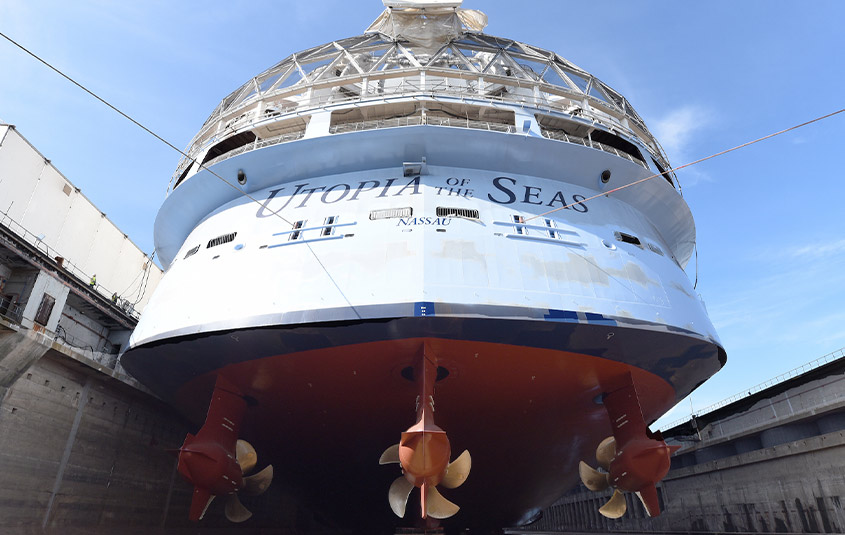 Utopia of the Seas celebrates successful floatout ahead of July 2024